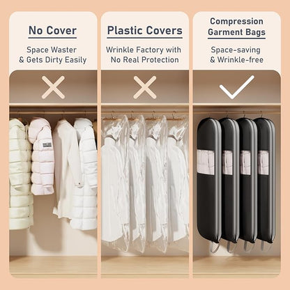 DIMJ 4 Pack 54" Garment Bags for Hanging Clothes - Image 4