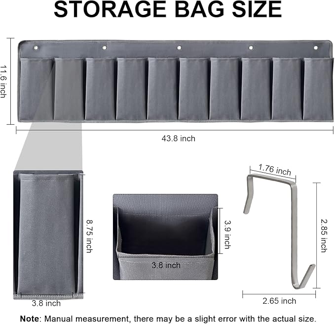 RV Shoe Pockets 10 Pockets Heavy Hanging Bedside Storage Organizer - Image 2