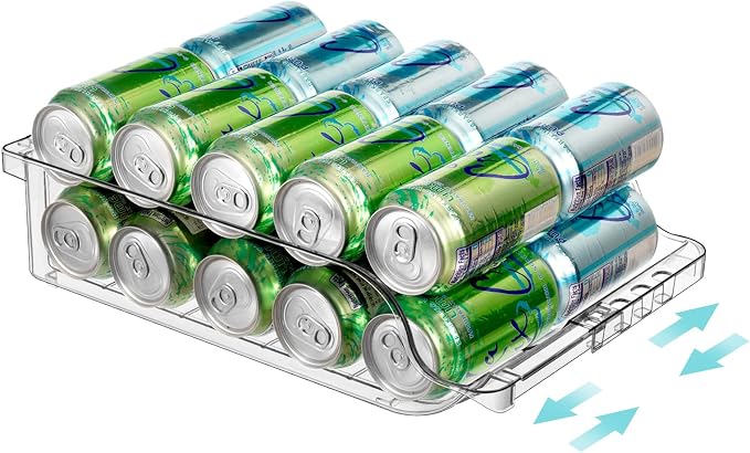Clear Width Adjustable Soda Can Organizer by BingoHive