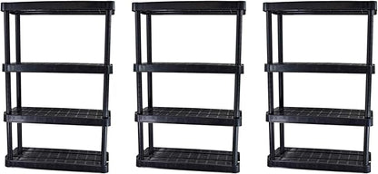 Gracious Living 4 Shelf Adjustable Height Medium Duty Storage Unit 14 x 32 x by GraciousLiving