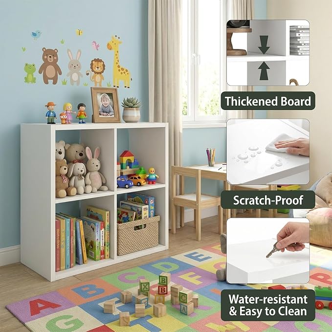 WannabeMyself【2026 Wooden Thick Frame】 4 Cube Storage Organizer - Image 3