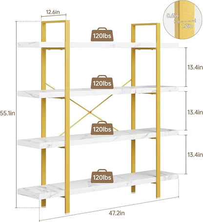 OtterOasis Heavy Duty 4-Tier Industrial Bookcase, 120lbs Shelf Capacity - Image 2