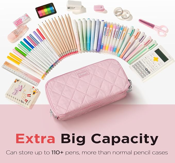 Sooez Large Pencil Case Pouch, Extra Big Pencil Bag - Image 3