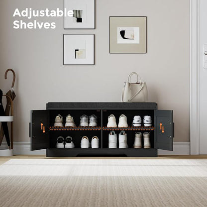 Homleke 2-Tier Storage Bench, Shoe Bench - Image 5