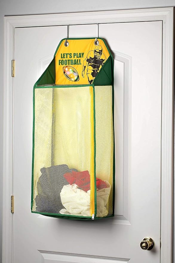 Store & Score Over The Door Hanging Kids Fun LED Football Light-Up Collapsible - Image 2