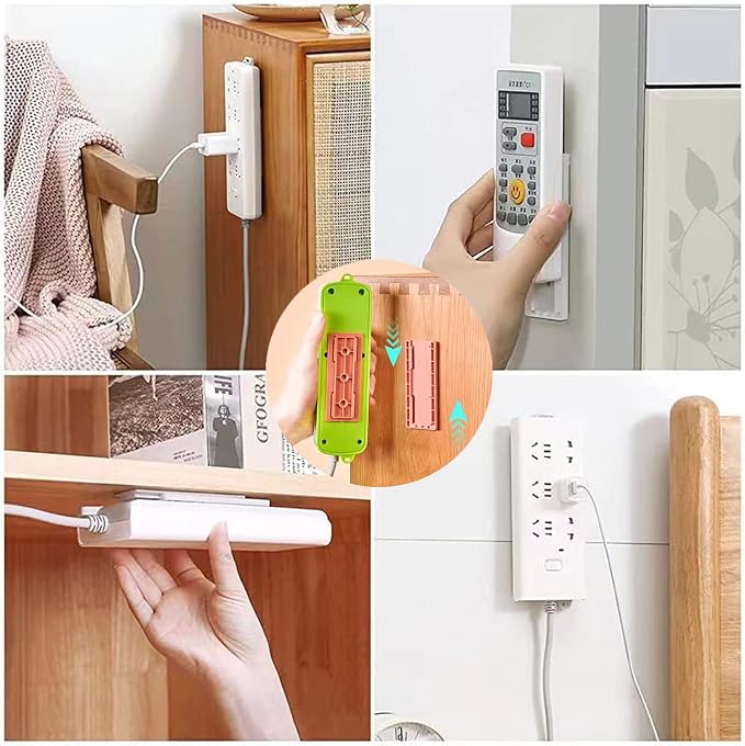 12PCS Power Strip Holder, Adhesive Punch-Free Socket Holder, Self Adhesive - Image 5