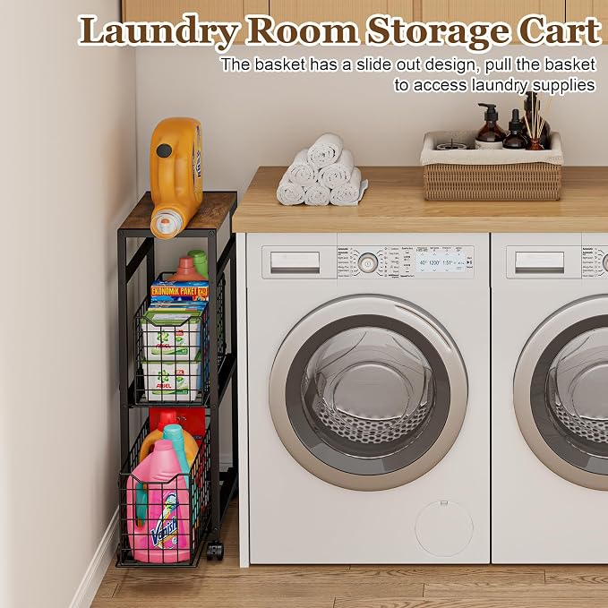 Hongtamoya 3 Tier Laundry Room Cart - Image 5