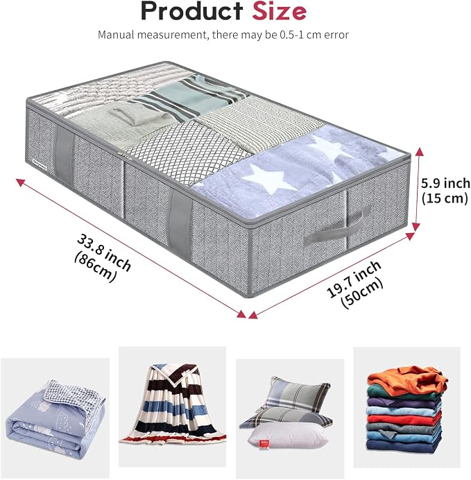 Onlyeasy Breathable Under Bed Storage Bags - Image 2