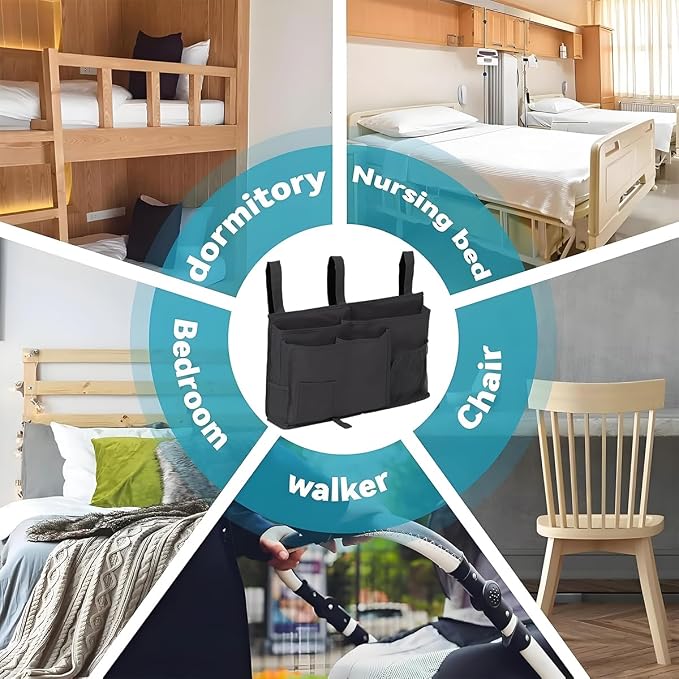 Bedside Caddy Storage Organizer Bunk Bed Hanging Storage Bag - Image 4