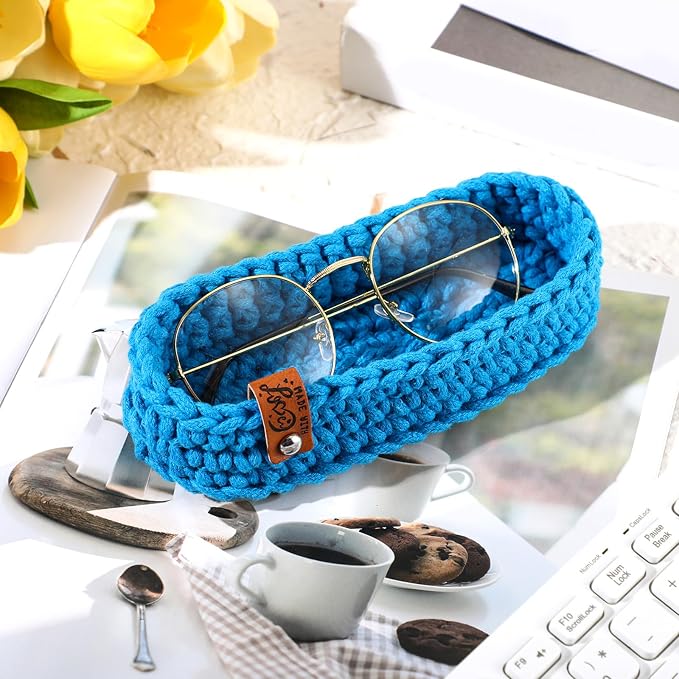 Tioncy Eyeglasses Holder for Nightstand Wool Anti Scratch Desk Bedside Knit - Image 4