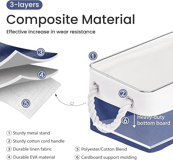 11.8x7.9x5.2 Inch Fabric Small Storage Bins - Image 2