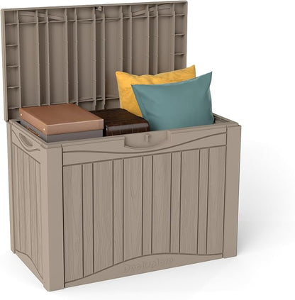 50 Gallon Outdoor Storage Box Waterproof Lockable Resin Deck Box Large - Image 9