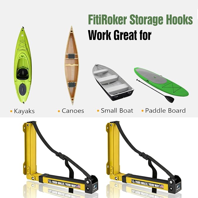 Kayak Storage Hooks Wall Mount Rack, Heavy Duty Garage Storage Hangers - Image 7