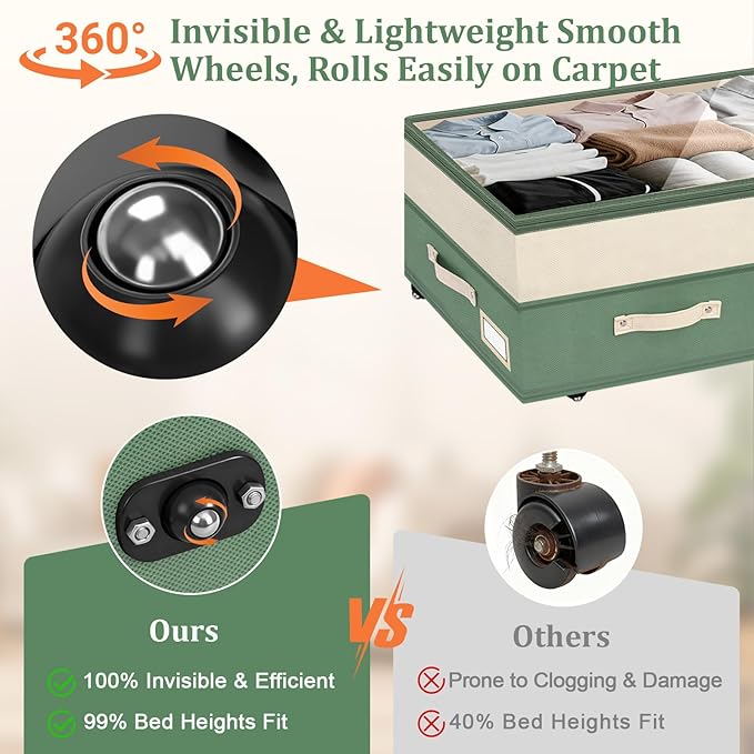 Dolicer 2 Pack Under Bed Storage - Image 4