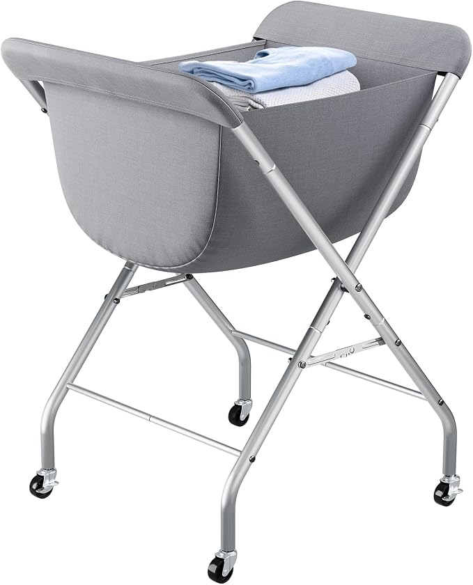 ELYKEN Laundry Cart with Wheels, 33”H Easy Rolling Laundry Hamper with by ELYKEN