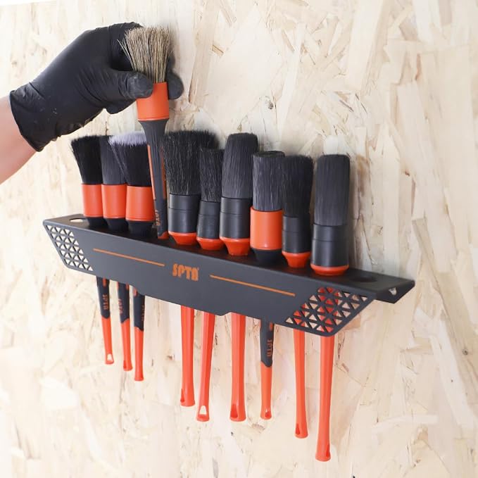 SPTA Car Detailing Brush Holder Detail Brush Rack Detailing Brushes Organizer - Image 6