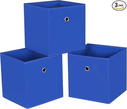Foldable Storage Cubes Bins, 11 Inch Cloth Storage Cube Fabric Storage Box by NieEnjoy