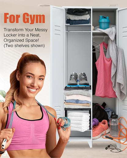 Locker Organizer Shelf， Adjustable Width and Height, Ideal Locker - Image 4