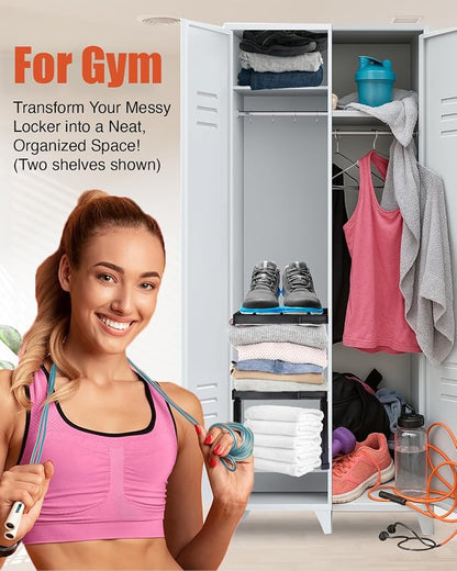Locker Organizer Shelf， Adjustable Width and Height, Ideal Locker Shelf - Image 4