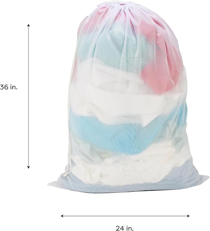 Laundry 360 Santized Mesh Bag | Dimensions : 36 x 24 x 7 inches | Drawstring - Image 5