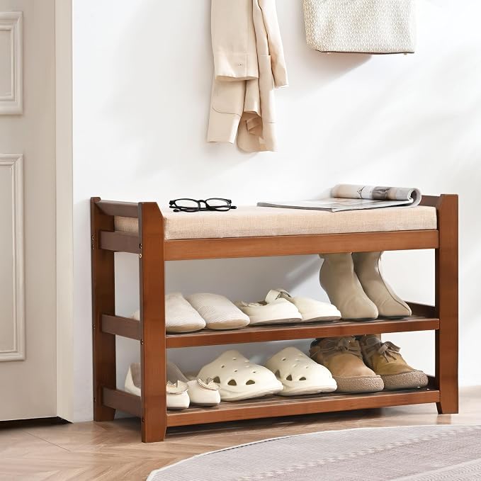 PETKABOO Shoe Rack Bench with Cushion, Shoe Rack - Image 7