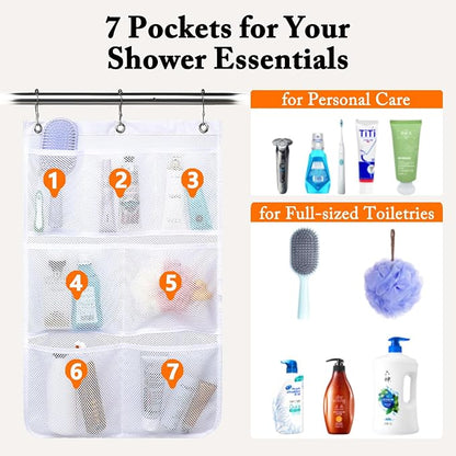 Fammart Mesh Shower Caddy Hanging, Quick-Drying Shower Organizer - Image 2