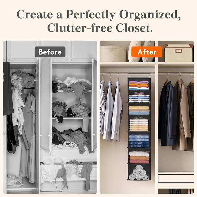 Lifewit 7 Tier Hanging Closet Organizer and Storage - Image 7