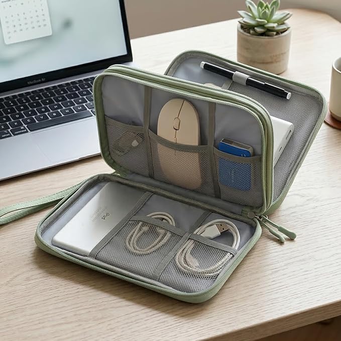 CAAORDKSO Large Electronics Travel Organizer Case, Cable Organizer Bag Water - Image 7