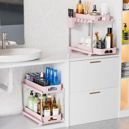 VERIFOST Under Sink Organizer, 2 Pack Kitchen and Bathroom Cabinet Organizer - Image 8