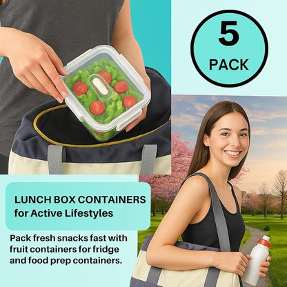 5-Pack Fruit Containers for Fridge Keep Fresh – Airtight Food Containers - Image 7