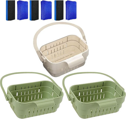 Foldable Hanging Kitchen Sink Drain Basket, 2-in-1 Foldable Sink Colander by Unknown