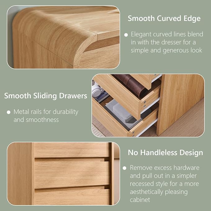 25" Tall Modern Nightstand - Image 5