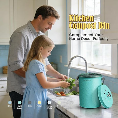 AOSION Countertop Compost Bin Kitchen, Odorless Indoor Compost Bin - Image 7
