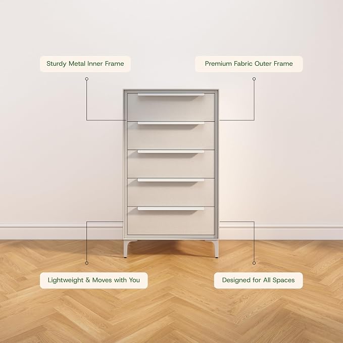 tinge Naima Premium Fabric Dresser - Image 6