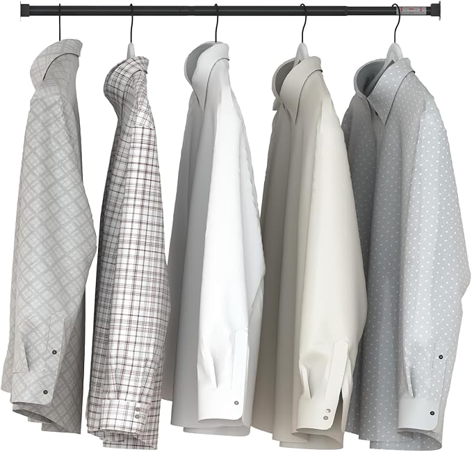 Adjustable Closet Rod for Hanging Clothes – Heavy Duty Metal Clothing Rail - Image 6