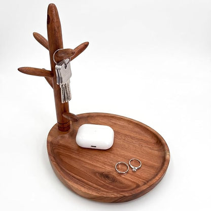 Solid Acacia Key Tray for Entryway Table, Key Holder by Unknown