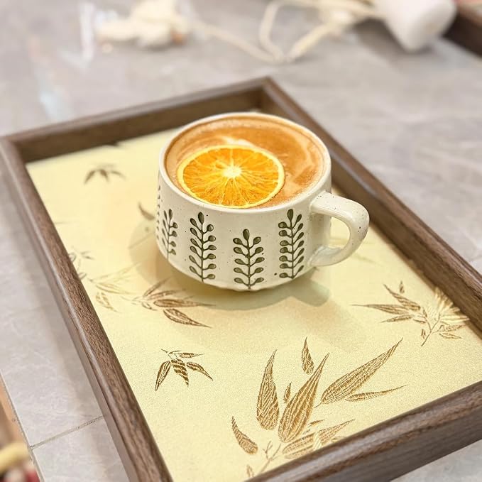 Bamboo Embroidered Decorative Tray - Image 2