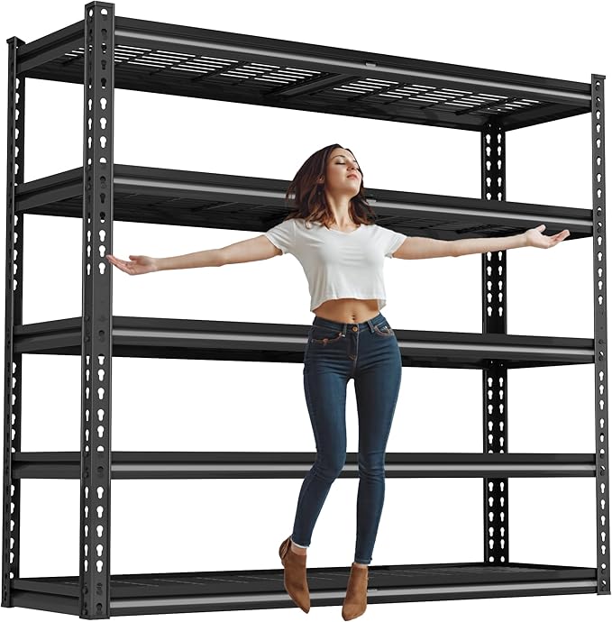 48" W Garage Shelving Heavy Duty, 5-Tier Storage Shelves, 3030LBS Adjustable - Image 4
