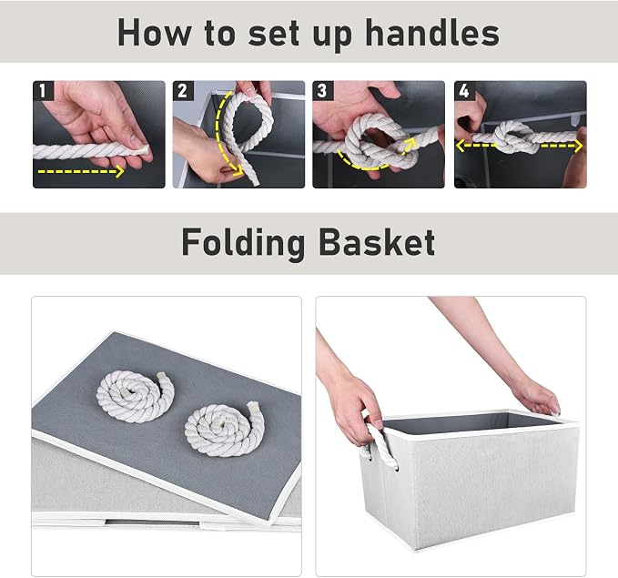 Closet Storage Bins, Linen Closet Organizers and Storage Basket - Image 3