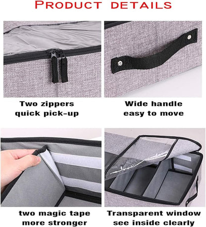 AARAINBOW 2 Packs Foldable Under Bed Shoes Organizer - Image 6