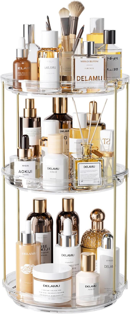Delamu 3 Tier Rotating Makeup Organizer by DELAMU