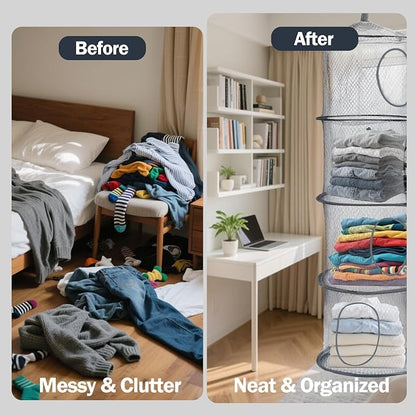 2PCS Hanging Mesh Storage Net, 4 Tier Stuffed Animal Storage - Image 4