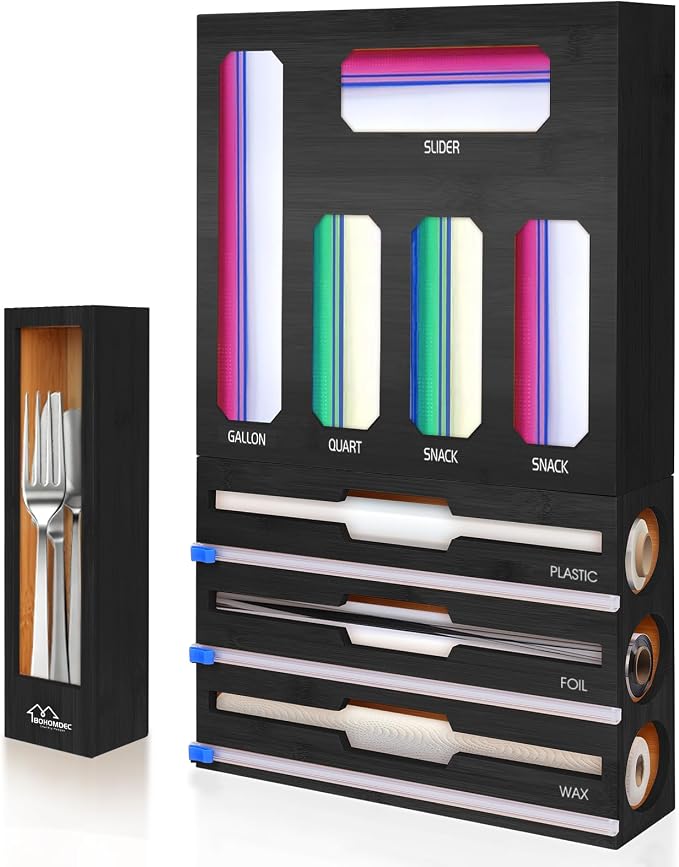 9 in 1 Foil and Plastic Wrap Dispenser by BOHOMDEC