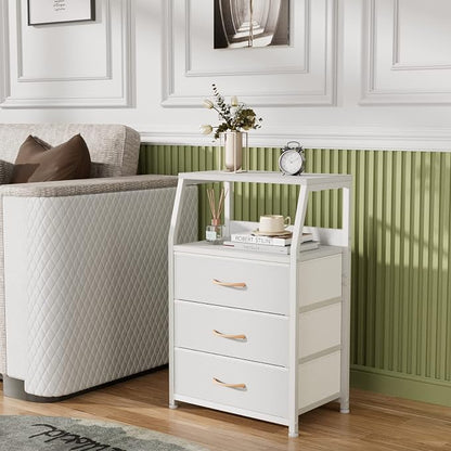 Furnulem White Night Stand - Image 6