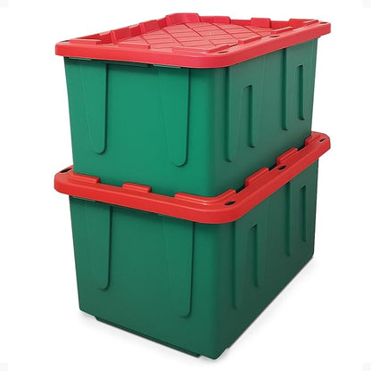 HOMZ 2-Pack Durabilt, Heavy Duty Plastic Storage Bins by Homz