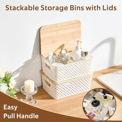 8 Pack Plastic Storage Bins - Image 4