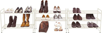 Simple Houseware 3-Tier Stackable Mesh Shoe Rack - Image 4