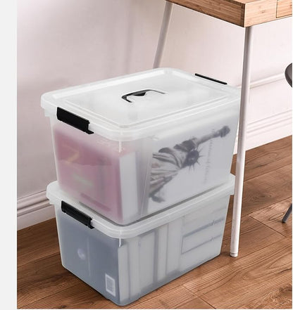 4-Pack 17.5 Quart Clear Storage Box, Plastic Storage Bins - Image 4