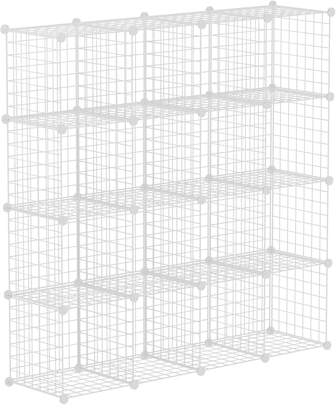 HUBSON Wire Cube Storage Organizer, Book/Toy/Craft/Potted Plants and Pet Closet by HUBSON