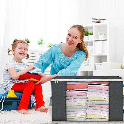 Large Storage Bags, 8 Pack Clothes Storage Bins Foldable Closet Organizers - Image 6